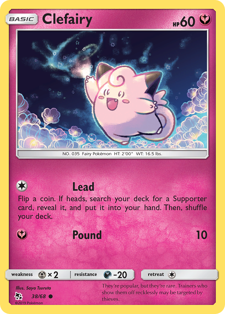 Clefairy (38/68) [Sun & Moon: Hidden Fates] | Deep Dive Games St. Marys