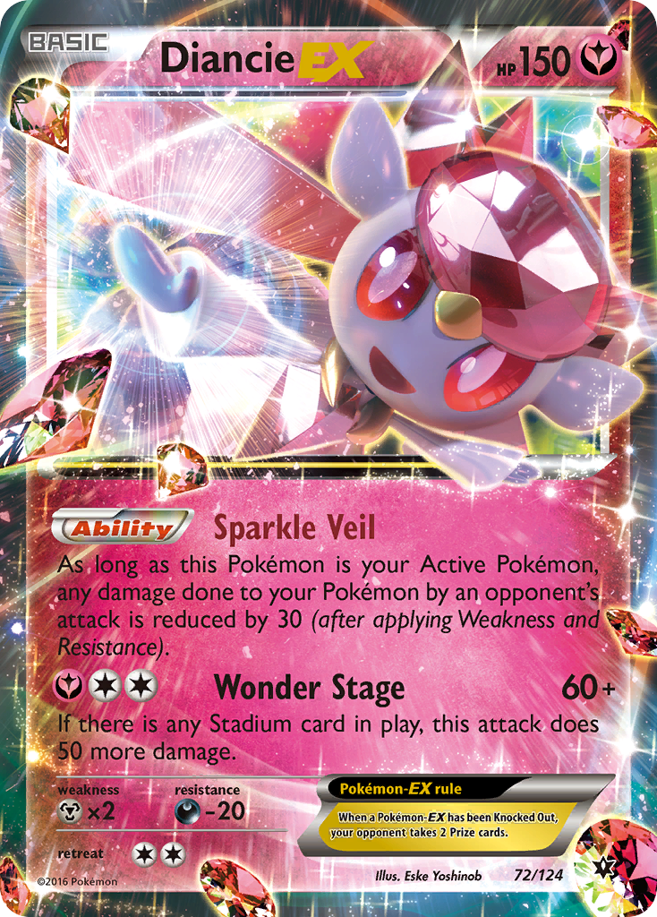 Diancie EX (72/124) [XY: Fates Collide] | Deep Dive Games St. Marys