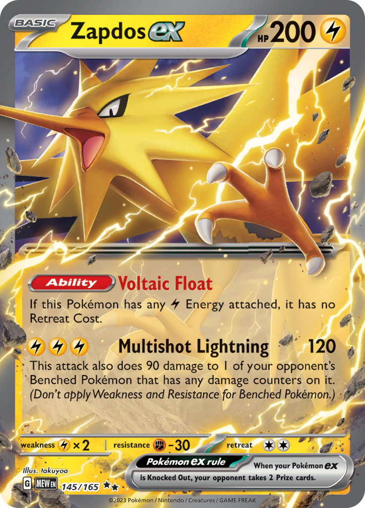 Zapdos ex (145/165) [Scarlet & Violet 151] | Deep Dive Games St. Marys