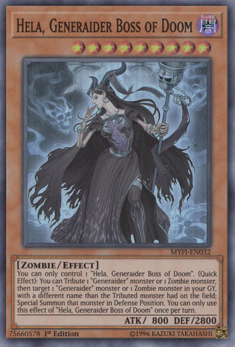 Hela, Generaider Boss of Doom [MYFI-EN032] Super Rare | Deep Dive Games St. Marys