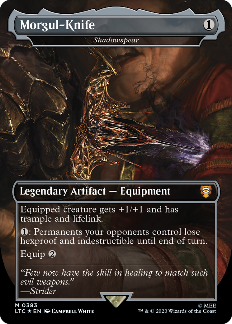 Morgul-Knife - Shadowspear (Surge Foil) [The Lord of the Rings: Tales of Middle-Earth Commander] | Deep Dive Games St. Marys