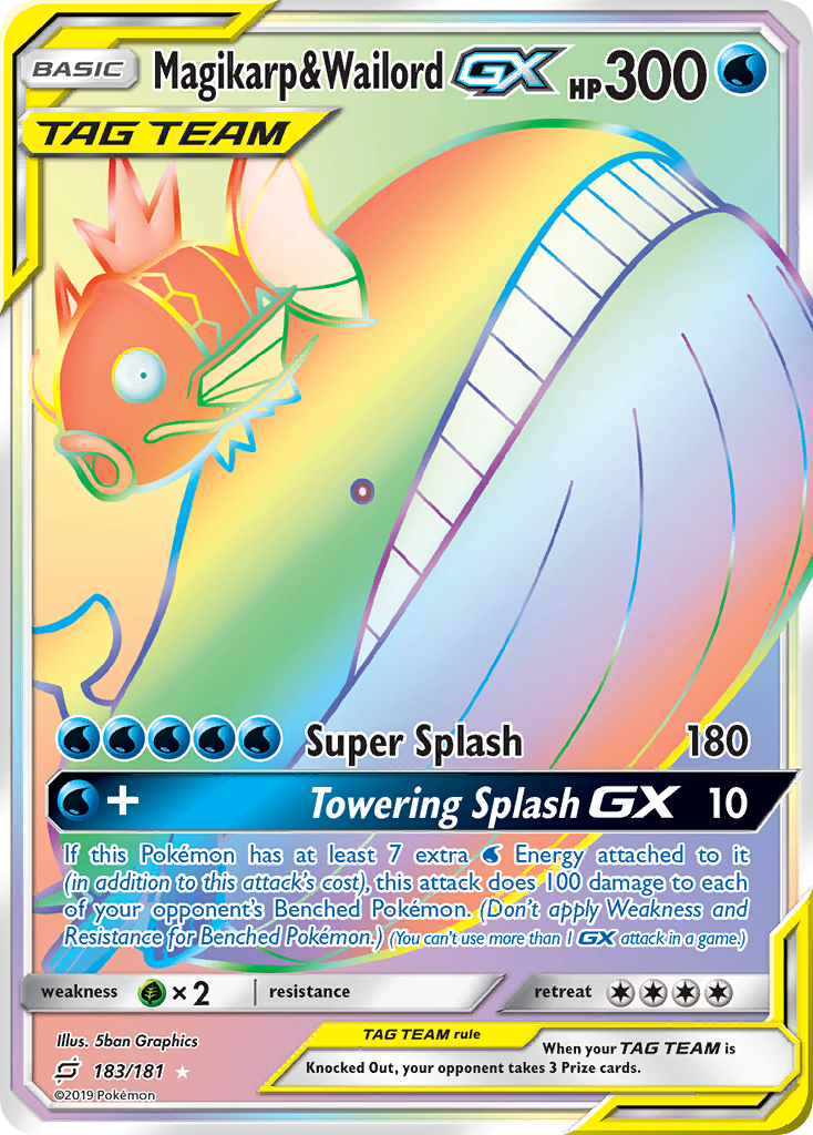 Magikarp & Wailord GX (183/181) [Sun & Moon: Team Up] | Deep Dive Games St. Marys