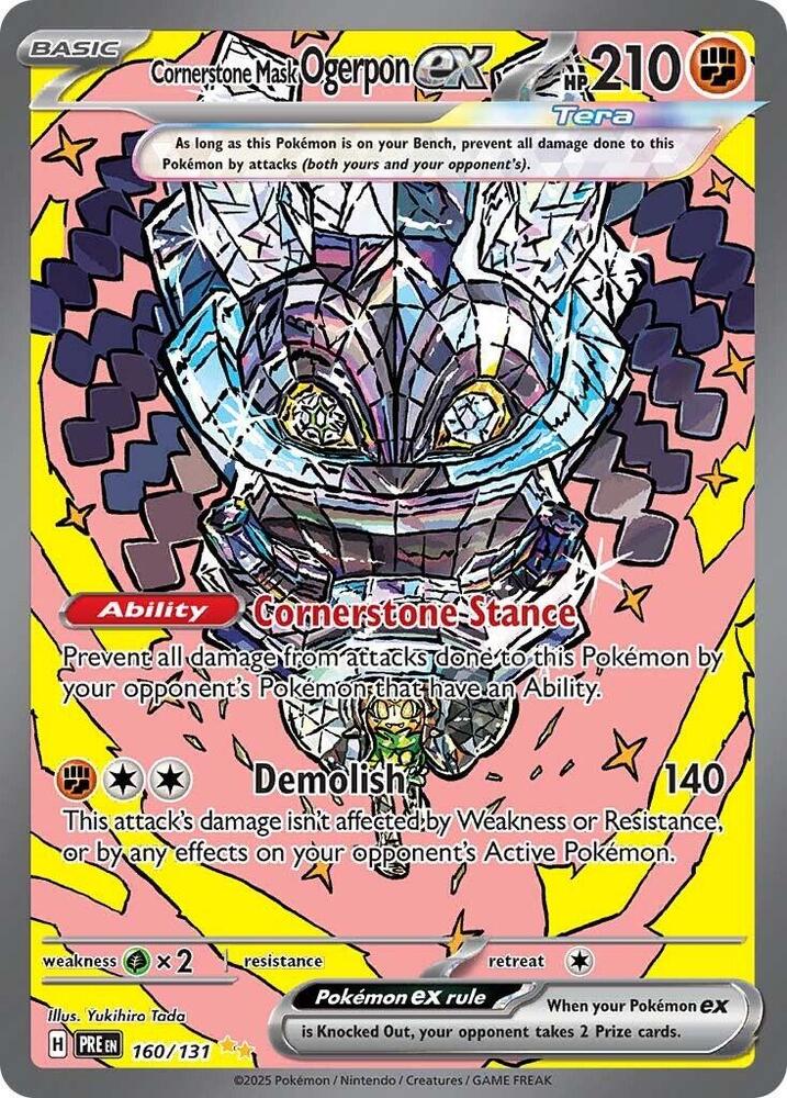 Cornerstone Mask Ogerpon ex (160/131) [Scarlet & Violet: Prismatic Evolutions] | Deep Dive Games St. Marys