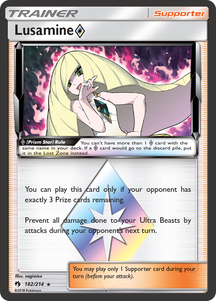 Lusamine (182/214) (Prism Star) [Sun & Moon: Lost Thunder] | Deep Dive Games St. Marys