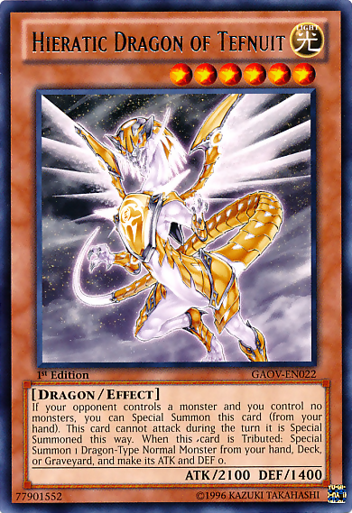 Hieratic Dragon of Tefnuit [GAOV-EN022] Rare | Deep Dive Games St. Marys