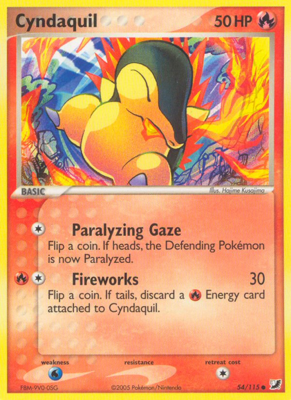 Cyndaquil (54/115) [EX: Unseen Forces] | Deep Dive Games St. Marys