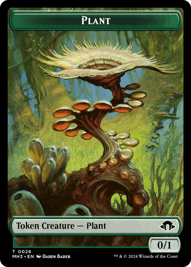 Plant (Ripple Foil) // Zombie Double-Sided Token [Modern Horizons 3 Tokens] | Deep Dive Games St. Marys