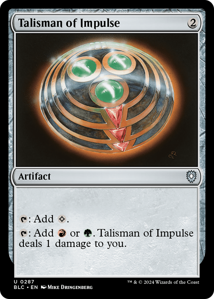 Talisman of Impulse [Bloomburrow Commander] | Deep Dive Games St. Marys