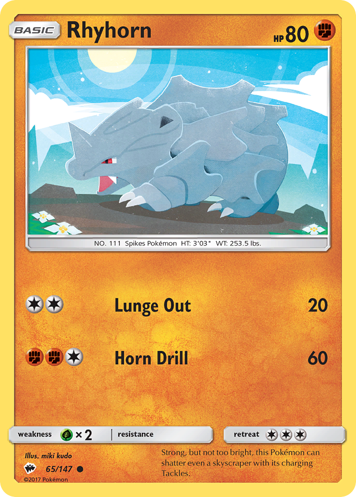 Rhyhorn (65/147) [Sun & Moon: Burning Shadows] | Deep Dive Games St. Marys