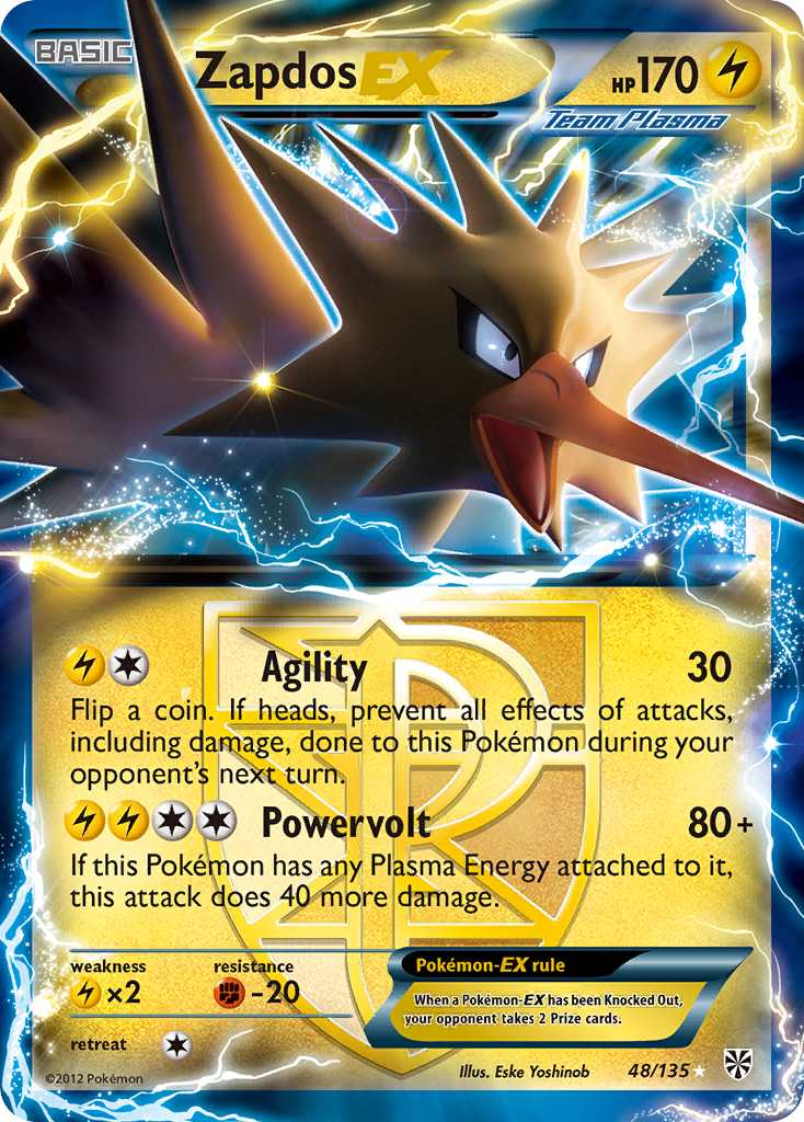 Zapdos EX (48/135) [Black & White: Plasma Storm] | Deep Dive Games St. Marys