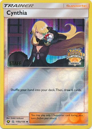 Cynthia (119a/156) (Regional Championship Promo Staff) [Sun & Moon: Ultra Prism] | Deep Dive Games St. Marys