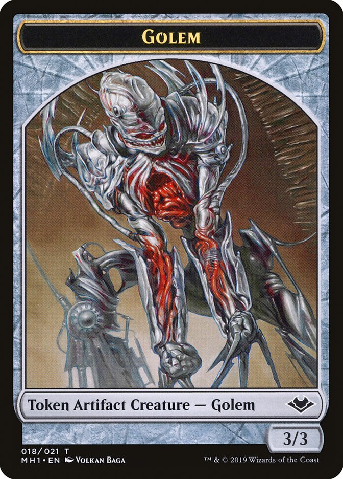 Zombie // Golem Double-Sided Token [Modern Horizons Tokens] | Deep Dive Games St. Marys