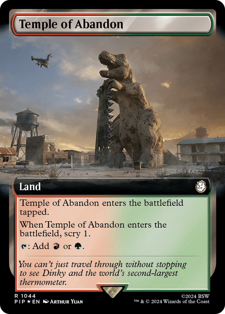 Temple of Abandon (Extended Art) (Surge Foil) [Fallout] | Deep Dive Games St. Marys