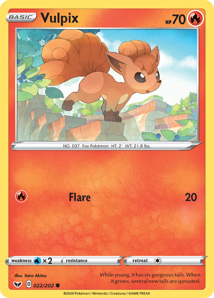 Vulpix (022/202) [Sword & Shield: Base Set] | Deep Dive Games St. Marys