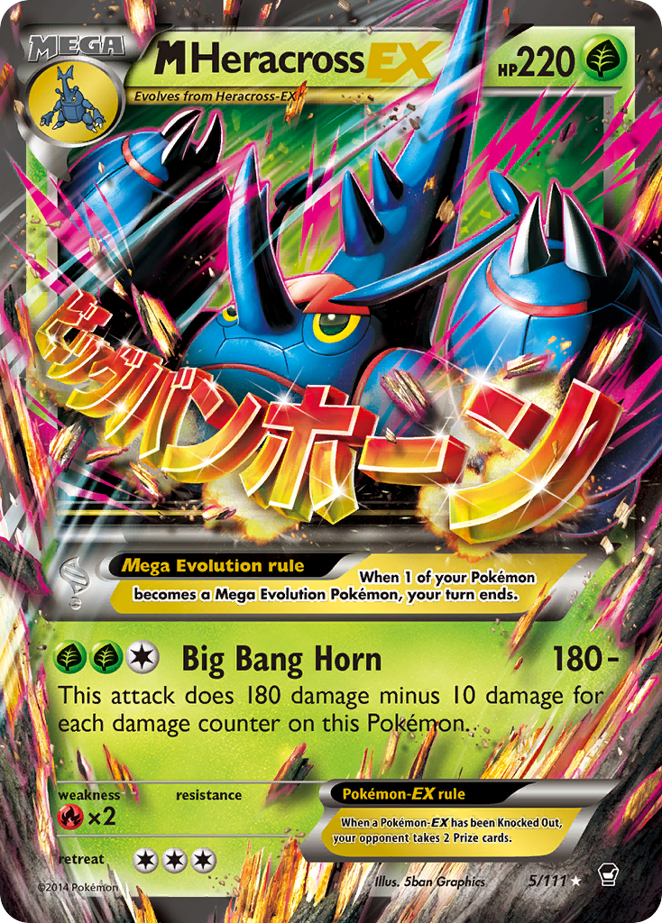 M Heracross EX (5/111) [XY: Furious Fists] | Deep Dive Games St. Marys