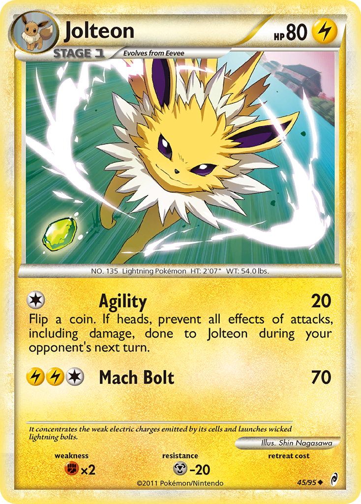 Jolteon (45/95) [HeartGold & SoulSilver: Call of Legends] | Deep Dive Games St. Marys