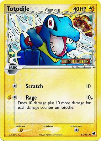 Totodile (67/101) (Delta Species) (Stamped) [EX: Dragon Frontiers] | Deep Dive Games St. Marys