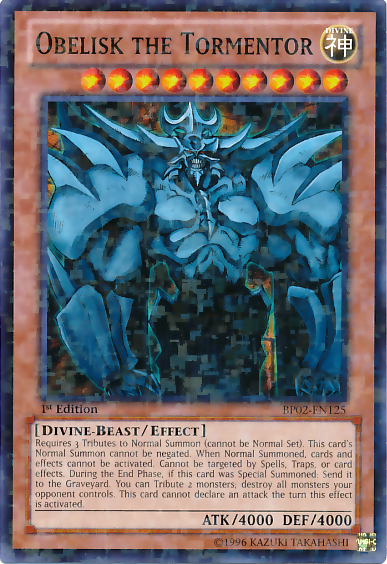 Obelisk the Tormentor [BP02-EN125] Mosaic Rare | Deep Dive Games St. Marys