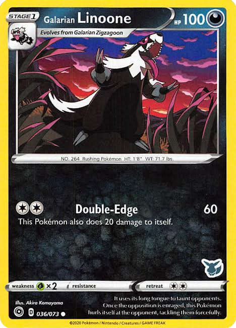 Galarian Linoone (036/073) (Eevee Deck) [Battle Academy 2022] | Deep Dive Games St. Marys