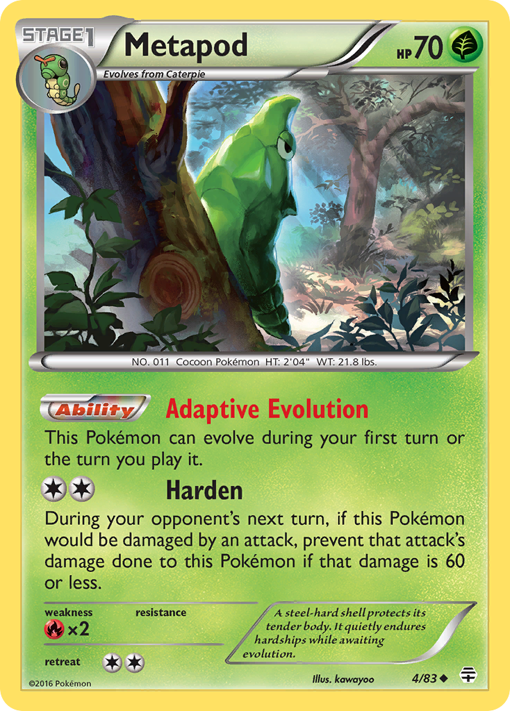 Metapod (4/83) [XY: Generations] | Deep Dive Games St. Marys