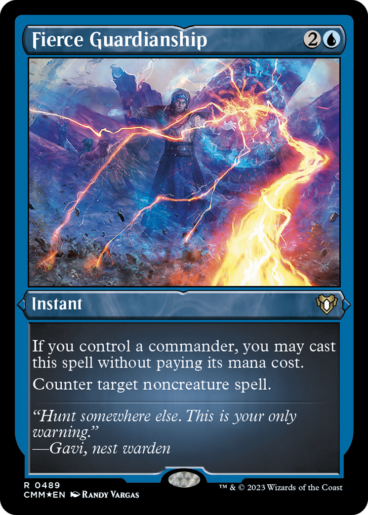 Fierce Guardianship (Foil Etched) [Commander Masters] | Deep Dive Games St. Marys