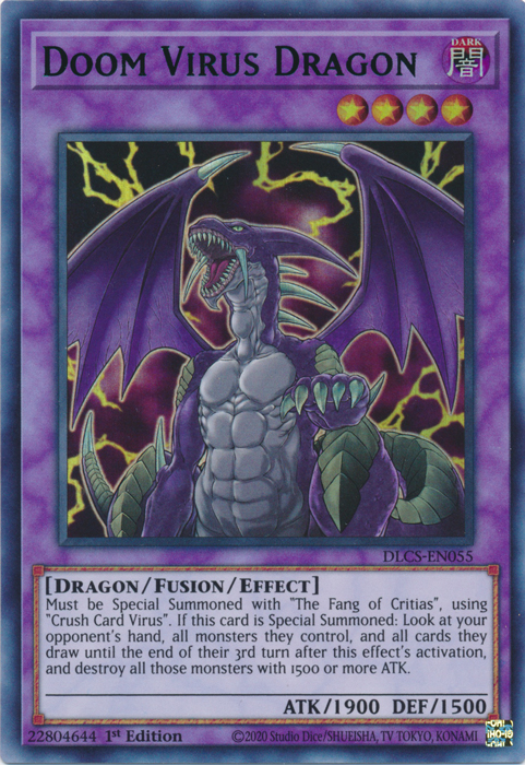 Doom Virus Dragon (Blue) [DLCS-EN055] Ultra Rare | Deep Dive Games St. Marys