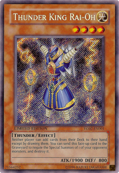 Thunder King Rai-Oh [YG02-EN001] Secret Rare | Deep Dive Games St. Marys