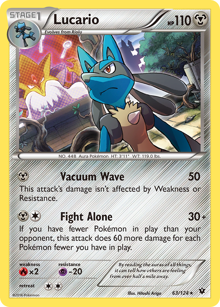 Lucario (63/124) (Cosmos Holo) [XY: Fates Collide] | Deep Dive Games St. Marys