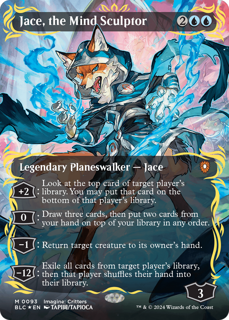 Jace, the Mind Sculptor (Borderless) (Raised Foil) [Bloomburrow Commander] | Deep Dive Games St. Marys