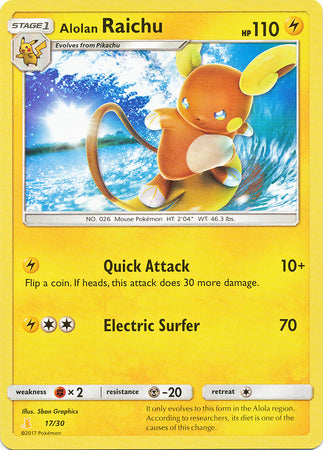 Alolan Raichu (17/30) [Sun & Moon: Trainer Kit - Alolan Raichu] | Deep Dive Games St. Marys