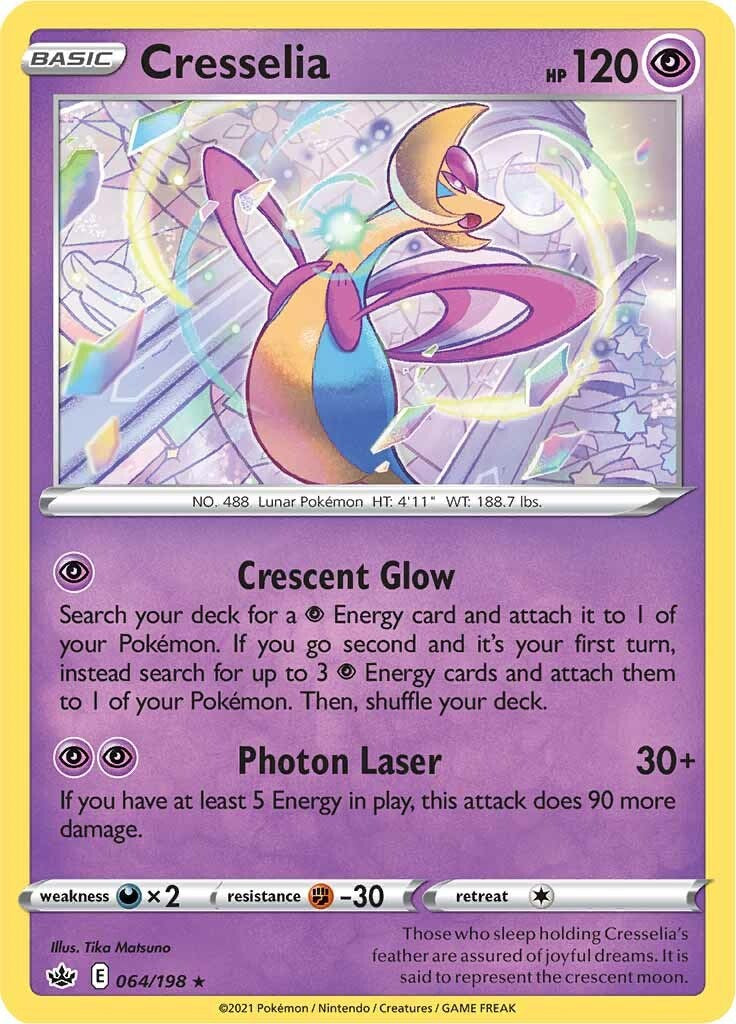 Cresselia (064/198) (Theme Deck Exclusive) [Sword & Shield: Chilling Reign] | Deep Dive Games St. Marys