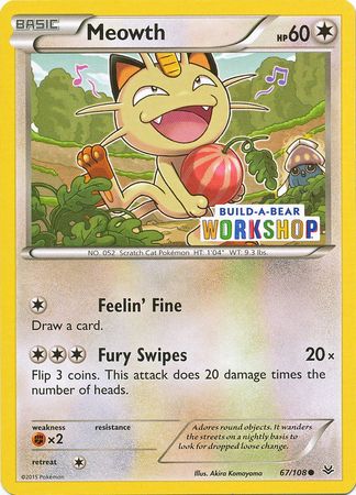 Meowth (67/108) (Build A Bear Workshop Exclusive) [XY: Roaring Skies] | Deep Dive Games St. Marys