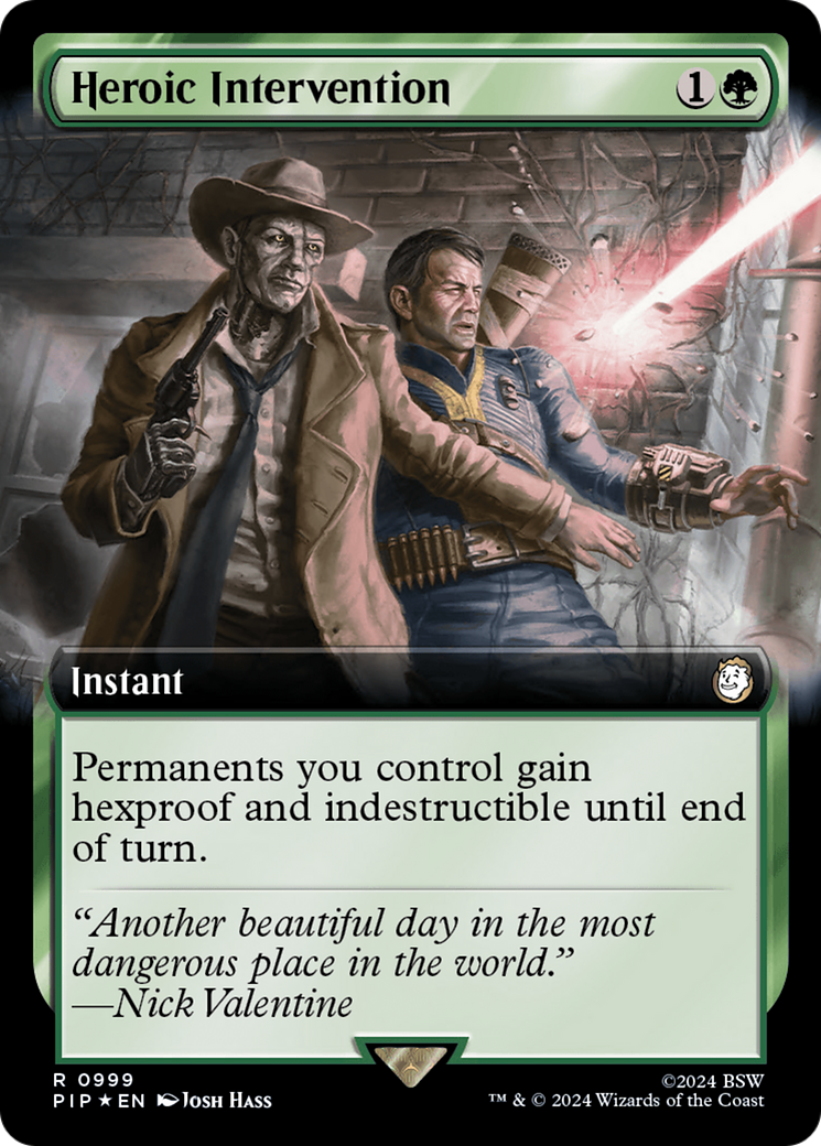 Heroic Intervention (Extended Art) (Surge Foil) [Fallout] | Deep Dive Games St. Marys