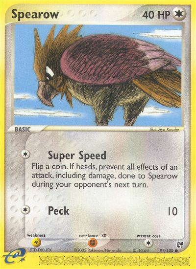 Spearow (81/100) [EX: Sandstorm] | Deep Dive Games St. Marys