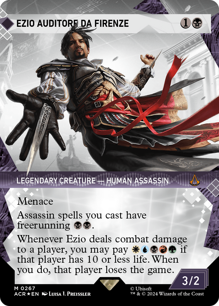 Ezio Auditore da Firenze (Showcase) (Textured Foil) [Assassin's Creed] | Deep Dive Games St. Marys