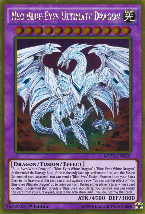 Neo Blue-Eyes Ultimate Dragon [MVP1-ENG01] Gold Rare | Deep Dive Games St. Marys