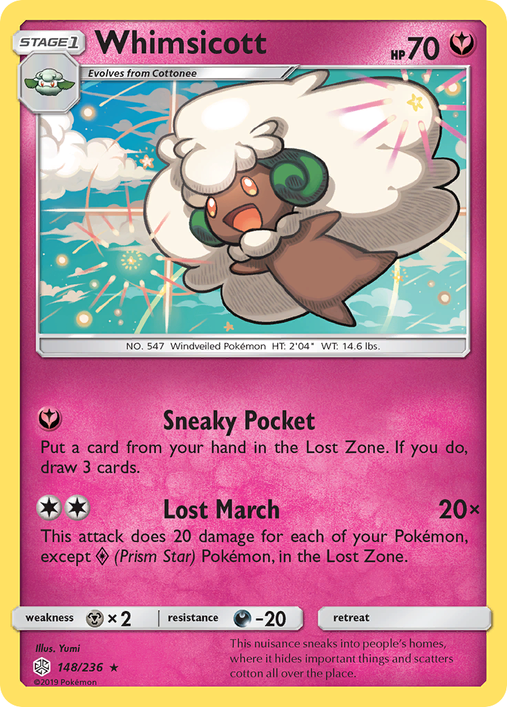 Whimsicott (148/236) [Sun & Moon: Cosmic Eclipse] | Deep Dive Games St. Marys