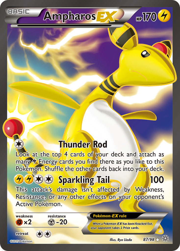 Ampharos EX (87/98) [XY: Ancient Origins] | Deep Dive Games St. Marys