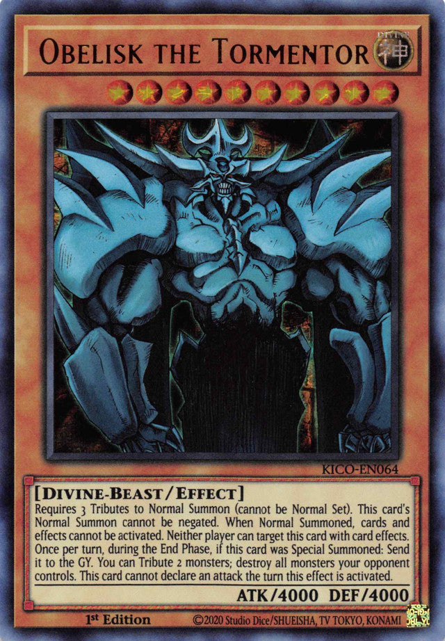 Obelisk the Tormentor (Ultra Pharaoh's Rare) [KICO-EN064] Ultra Pharaoh's Rare | Deep Dive Games St. Marys