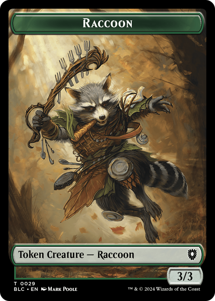 Rat // Raccoon Double-Sided Token [Bloomburrow Commander Tokens] | Deep Dive Games St. Marys