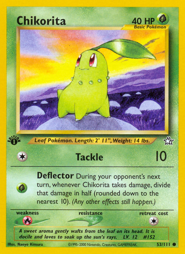 Chikorita (53/111) [Neo Genesis 1st Edition] | Deep Dive Games St. Marys