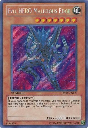 Evil HERO Malicious Edge [LCGX-EN029] Secret Rare | Deep Dive Games St. Marys