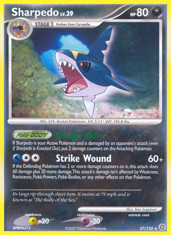 Sharpedo (37/132) [Diamond & Pearl: Secret Wonders] | Deep Dive Games St. Marys