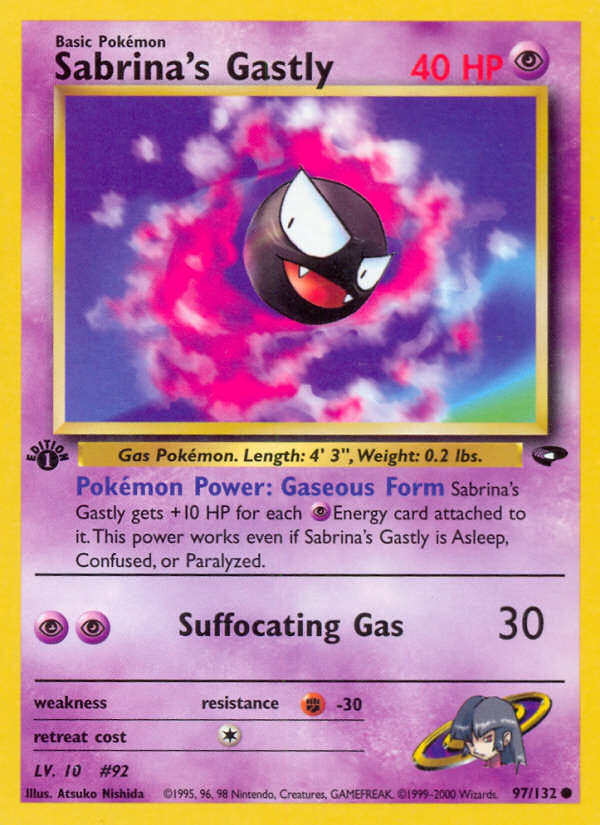 Sabrina's Gastly (97/132) [Gym Challenge 1st Edition] | Deep Dive Games St. Marys