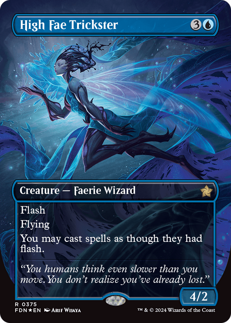 High Fae Trickster (Borderless) (Mana Foil) [Foundations] | Deep Dive Games St. Marys