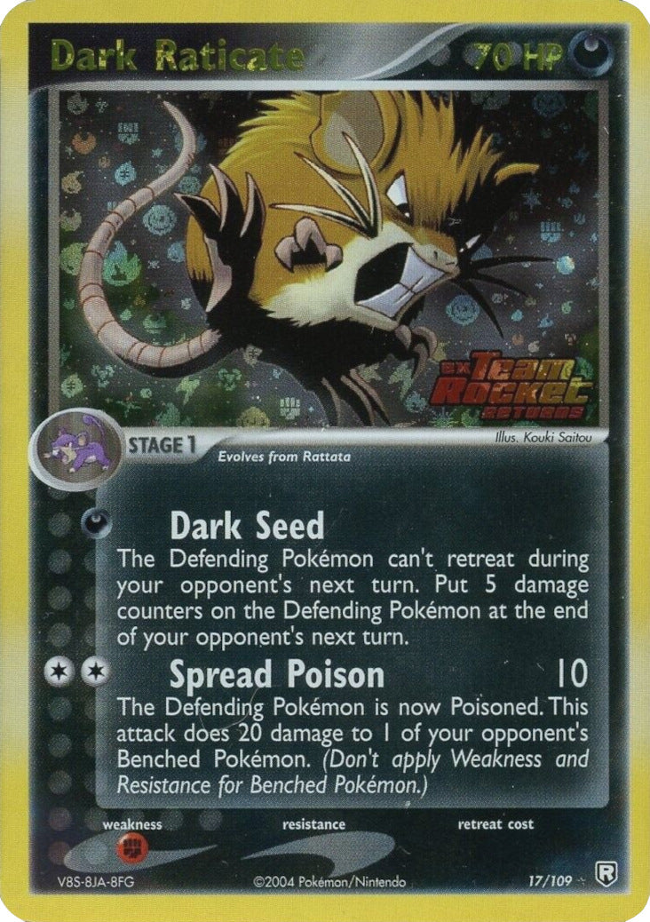 Dark Raticate (17/109) (Stamped) [EX: Team Rocket Returns] | Deep Dive Games St. Marys