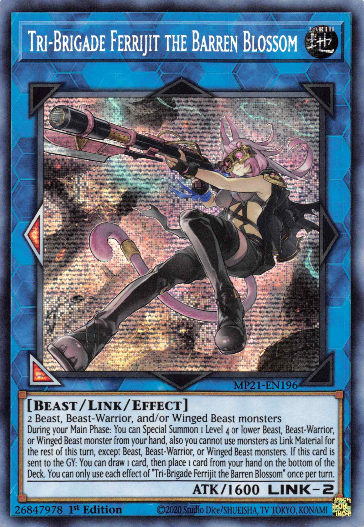 Tri-Brigade Ferrijit the Barren Blossom [MP21-EN196] Prismatic Secret Rare | Deep Dive Games St. Marys