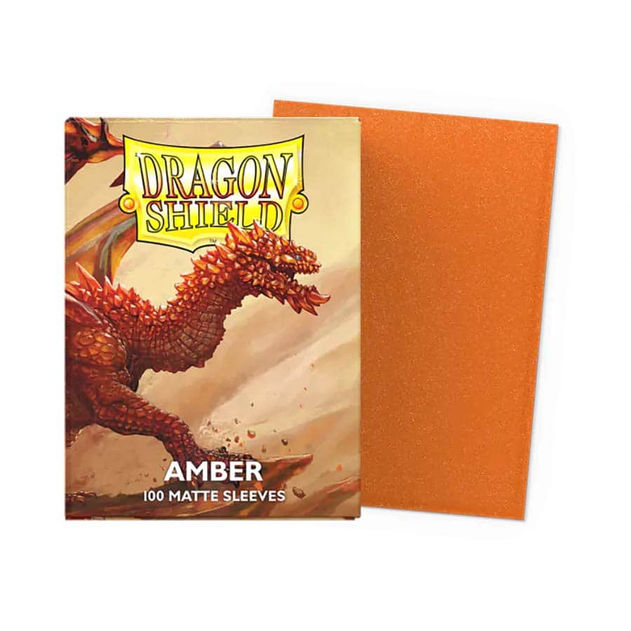 Dragon Shield Sleeves: Matte Amber (100 ct.) | Deep Dive Games St. Marys
