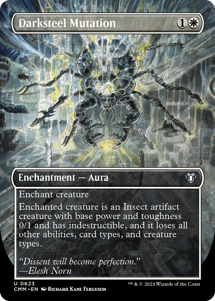 Darksteel Mutation (Borderless Alternate Art) [Commander Masters] | Deep Dive Games St. Marys
