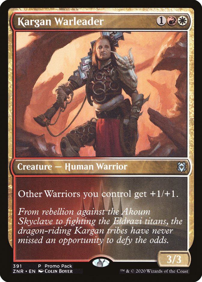 Kargan Warleader (Promo Pack) [Zendikar Rising Promos] | Deep Dive Games St. Marys